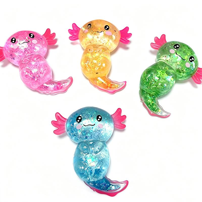 Γκλίτερ Μαλτόζη Αξολότλ Squishy Παιχνίδι Πίεσης Χαριτωμένο Διασκεδαστικό Ανακούφιση Άγχους Σαλαμάνδρα Αργής Ανάκαμψης Μπαλές Στρες Fidgets Παιχνίδια