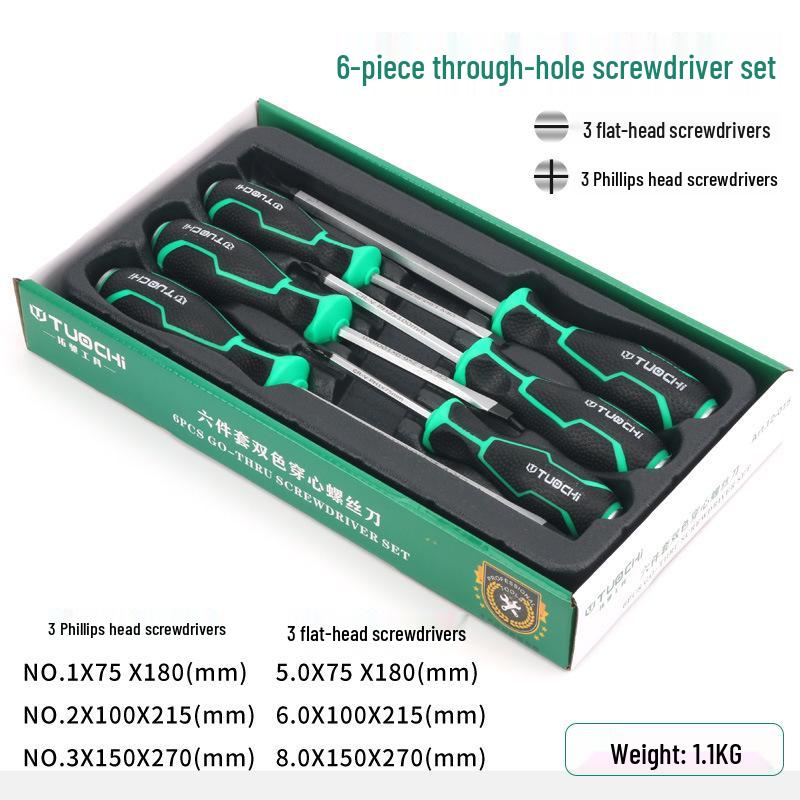 Through-hole Phillips & Flathead Screwdriver Set - Disassembly Hardware Tools