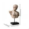Bust On Stand Antique-Style Sculpture with Metal Resin for Shelf Display