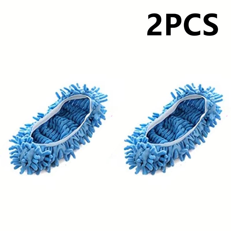 

2Pcs Mop Slippers Washable Floor Cleaning Slippers Household Lazy Shoe Covers Reusable Mopping Shoes Colorful Slipper Covers