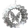 3D Wind Spinner Highly Reflective Metal Bird Deterrents To Scare Birds Away Mirrored Hanging Heart Butterfly Wind Spinner for Outside Garden Yard