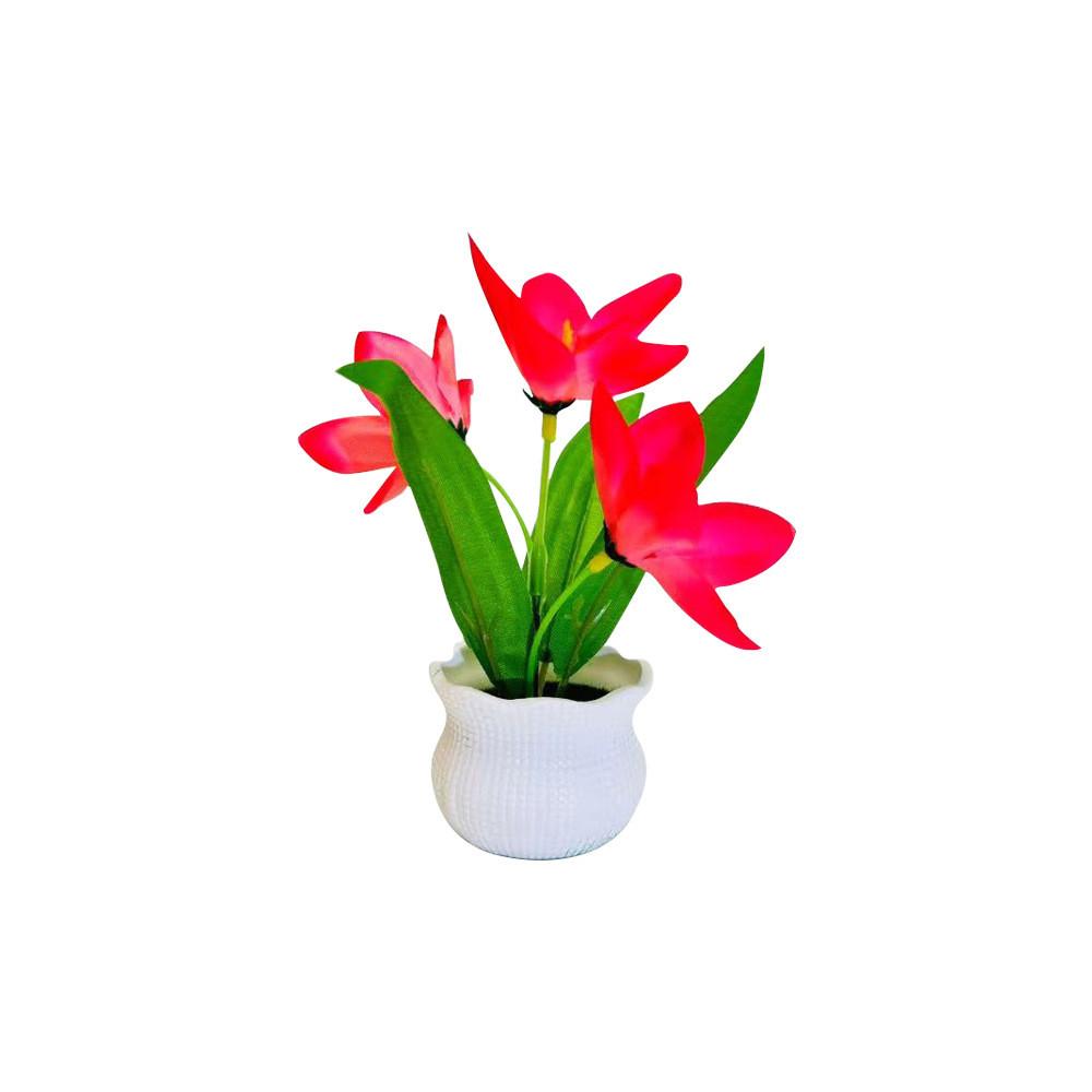 Flower Narcissus Potted With Silk Plastic Material For Home Garden Studio Decor