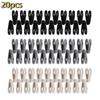 20Pcs Strong Finger Flocked Hanger Clips Non-Slip Traceless Pants Hangers Clip Windproof Space Saving Laundry Clips