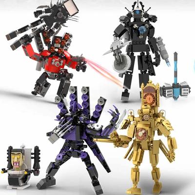 Moc Skibidi Toilet Action Figures Model Builing Blocks Camerman Titan Speakerman Surveillance Man TVMan Boys Toys For Kids Gifts