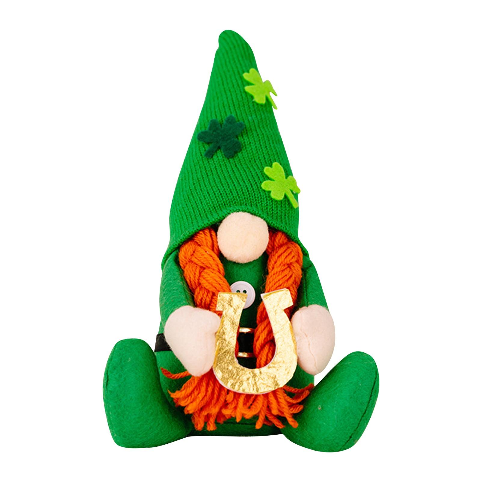 

улица. Декоративные принадлежности ко Дню Святого Патрика Фестиваль Кукла Рудольфа Зеленая кукла Гном Орнамент One Size