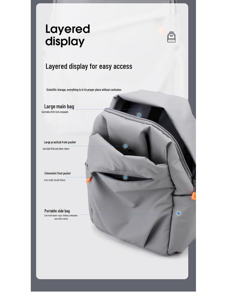 Stylish & Versatile Men's Backpack with Logo - Perfect for College Students