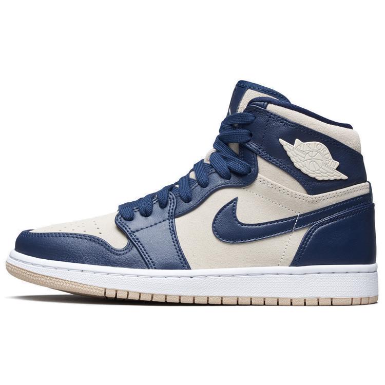 

Новые женские кроссовки JORDAN 1 Retro Premium Midnight Navy Light Cream AQ9131-401 44.5