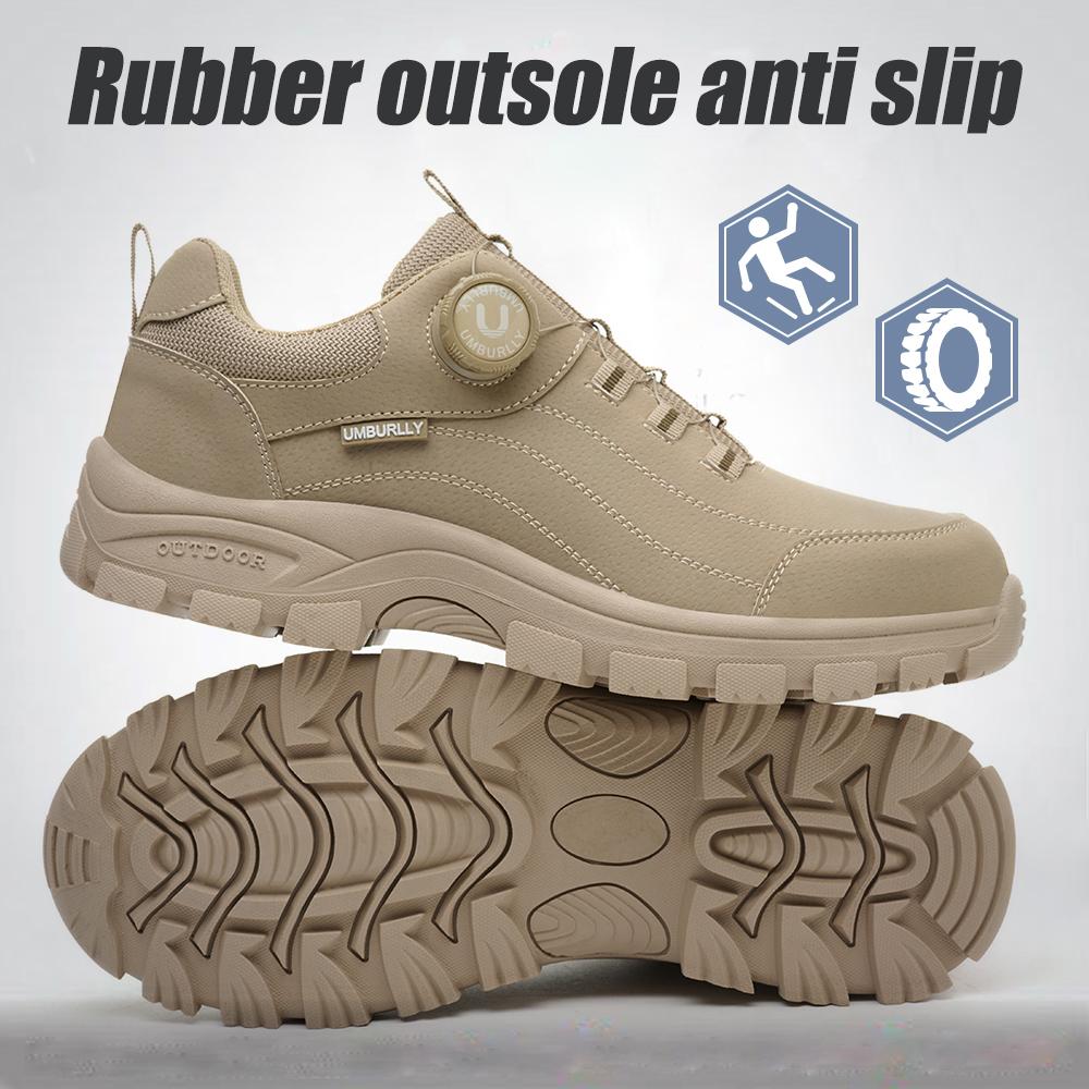 Men Women Steel Toe Safety Shoes Rotating Push Button Puncture Proof Work Sneakers Breathable Anti-smash Anti-stab Construction Security Shoes