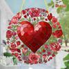 Valentine's Day Heart-Shaped Sun Catcher - Love Decoration with Vibrant Floral Design, Ideal Birthday and Holiday Gift for Family and Friends, Romanti