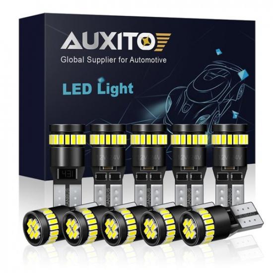 10 шт. AUXITO 194 2825 168 Светодиодные лампы для салона, карты, подсветки номера CANBUS EXV