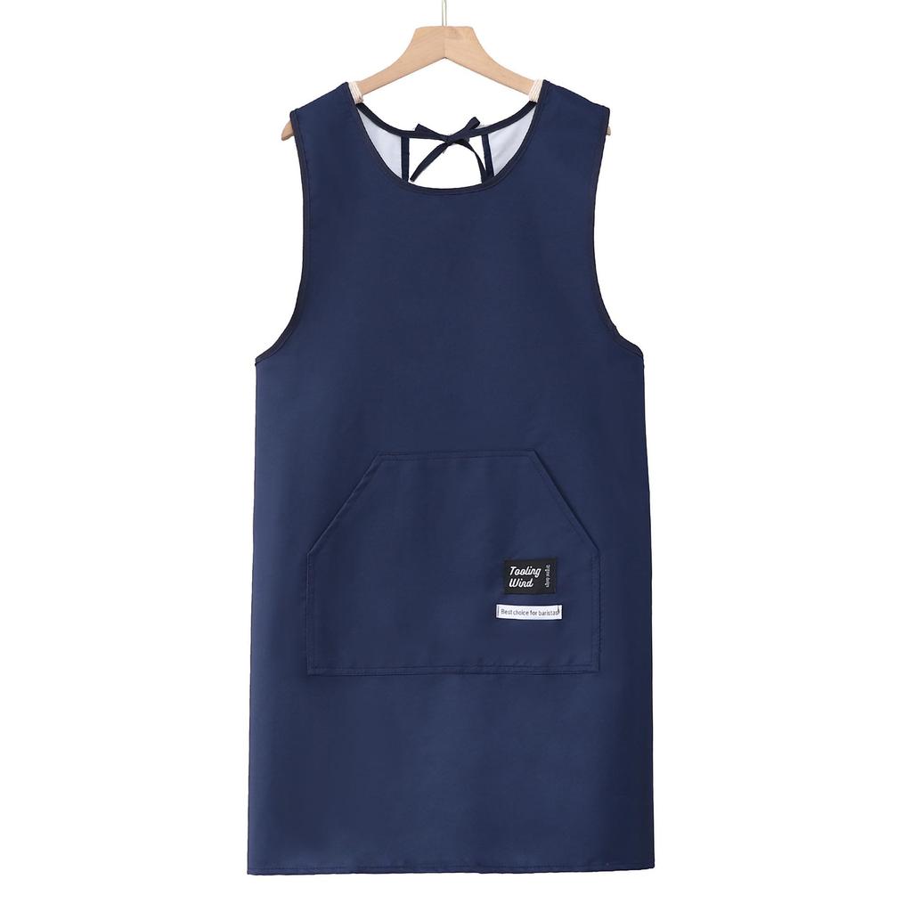 Waterproof Oil-Proof Sleeveless Kitchen Apron for Women - Fashionable and Breathable