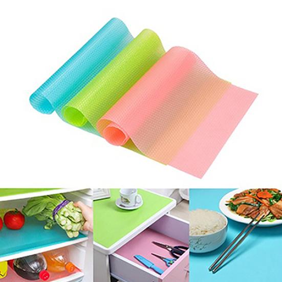 4Pcs Eva Anti-Bacterial Cuttable Cushion Freezer Pad Refrigerator Table Mat