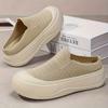Chaussures Plates Élégantes pour Femmes Été Respirantes Extérieur Fermées Bout Solide Couleur Chaussures