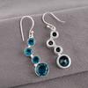 Apatite Gemstone Earrings  925 Stamped Silver Handcrafted Jewelry Christmas Gift EE-161-8
