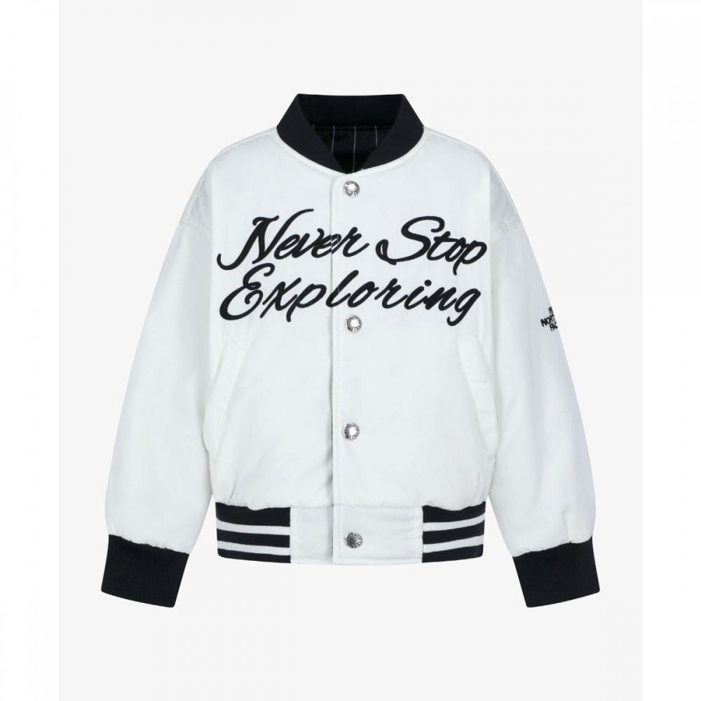 The North Face Kids Reversible Star Line Jacket Cream Nj3ns01s CREAM/110