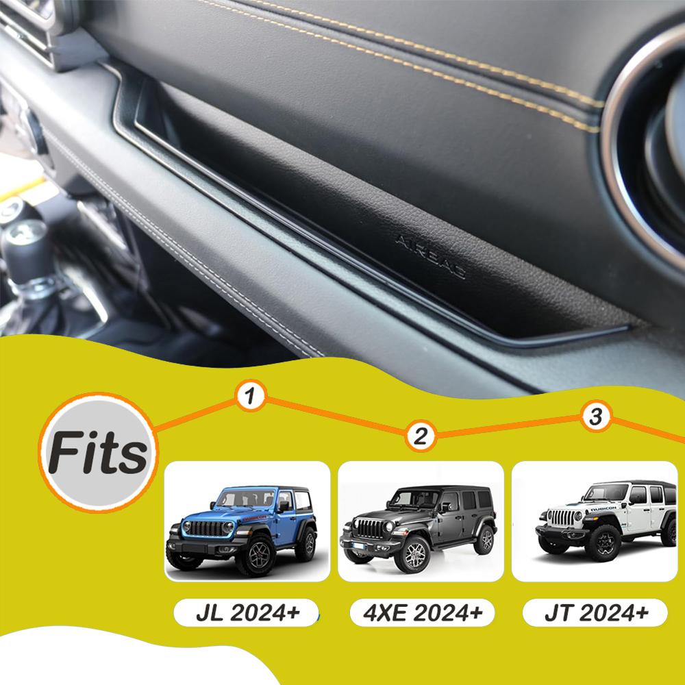 Front Passenger Armrest Grab Handle Storage Box for Jeep Wrangler JL JT 4XE r 2024 Inner Car Organizer Container Car Accessory