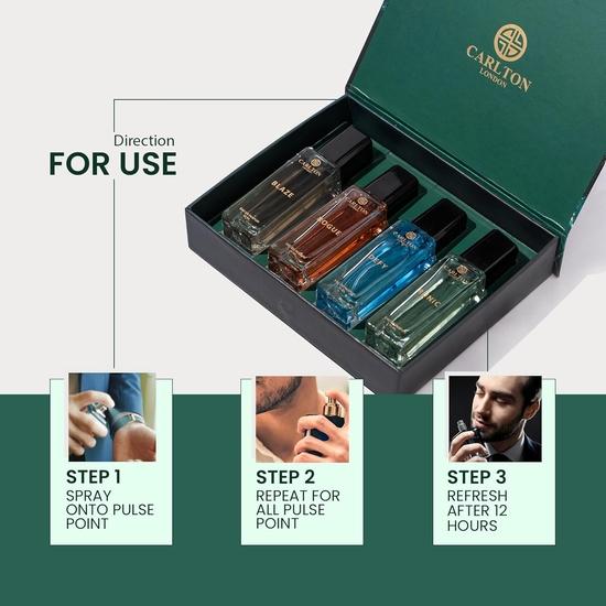 Carlton London Iconic Men Liquid Perfume Gift Set Premium Fragrances & Runic Long Lasting Edp Perfume Birthday Anniversary Gifting