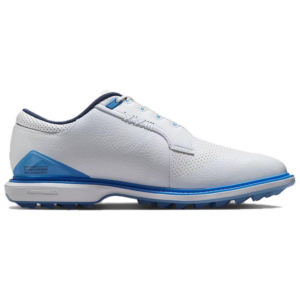 New Jordan ADG 5 Abrasion Resistant Low Top Golf Shoes Men's White Blue FQ7874-104
