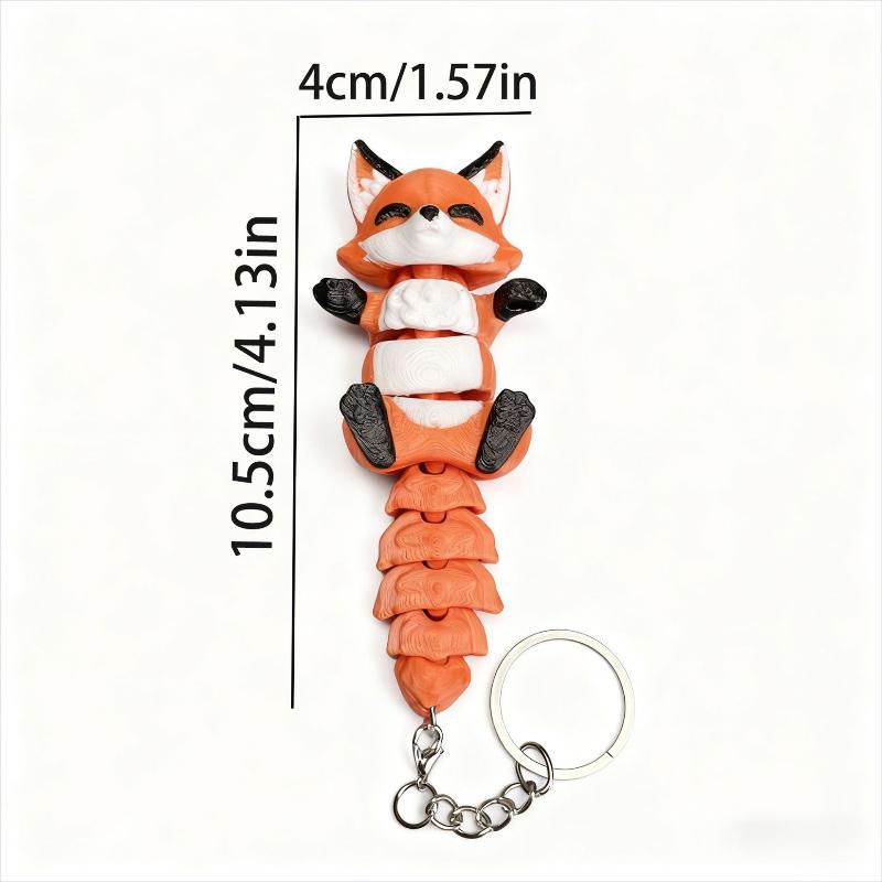 3D Printed Articulated Fox Pendant Hanging Decoration Indoor Car Decor Pendant Backpack Keychain Birthday Wedding Party Gif