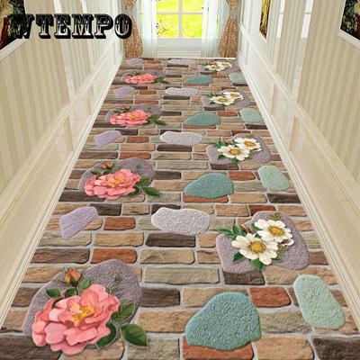 3D Gang Runner Lange Tapijten voor Hal Woonkamer Decoratie Thuis Anti-slip Vloermat Moder Hotel Trap gangpad Gebied Tapijt