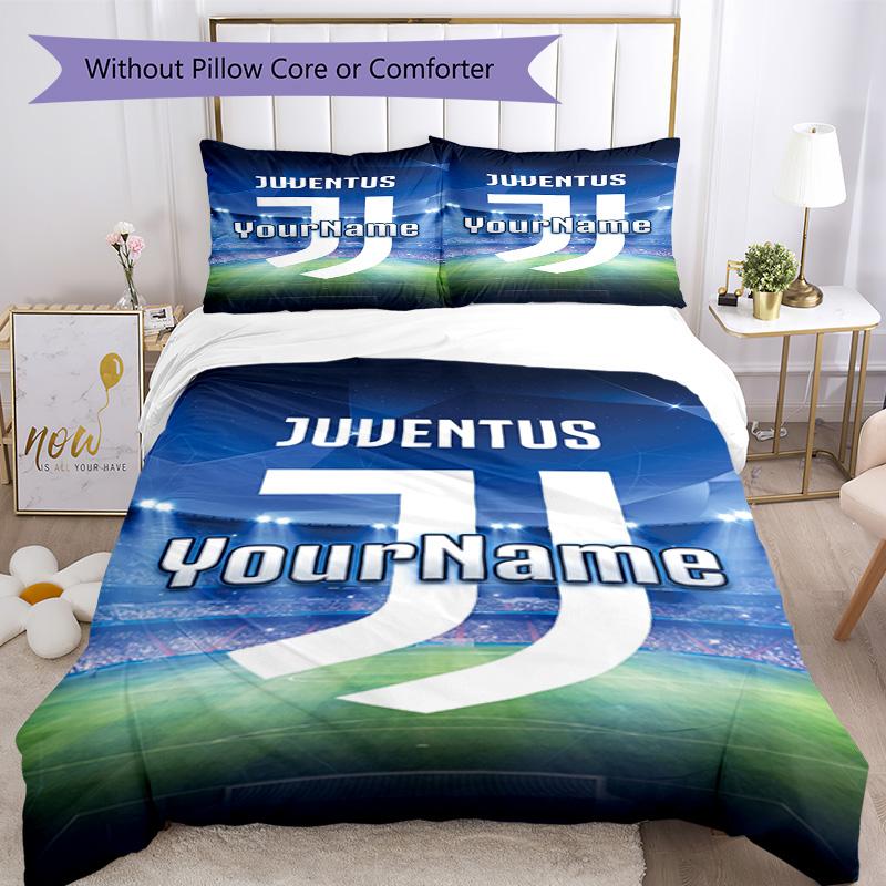 Juventus Customize Your Name Bedding Set Breathable Duvet Cover with Pillowcases Home Decoration Birthday Gift