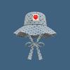 Fashion Plaid Fisherman Hat for Women Black Heart Summer Wide Brim Sunshade Dome Basin Cap Korean Ladies Travel Lacing Hat