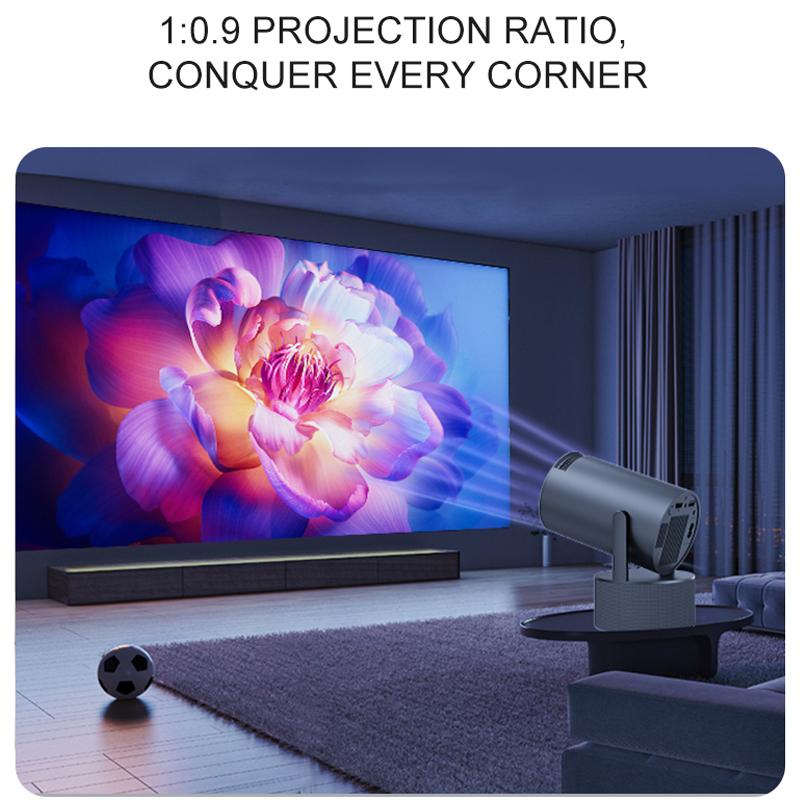 HY-300-PRO-KTV Mini Portable Projector Support 4K Full HD 1080P Video Android Projector Movie Home Theater Sound System