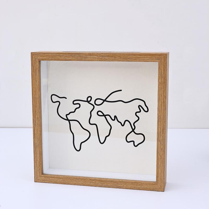 

Персонализированная фоторамка, копилка, коробка для хранения открыток и карт 15x15cm【Map Style】