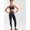 Foreign Trade Original Order Rox * Y Heart into It Buttock Lifting Waist Hugging Sports Leggings-Wild Hibiscus Blue Background