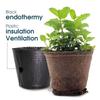 50pcs Garden Black Soft Plastic Seedling Bag Plant Nursery Pots Thickened Seed Starting Pot Flower Vegetable Independent Box
