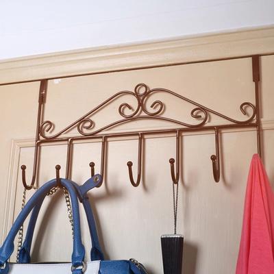 Hangers 5-Hook Punch-free Iron Home Clothing Hanger for Bedroom