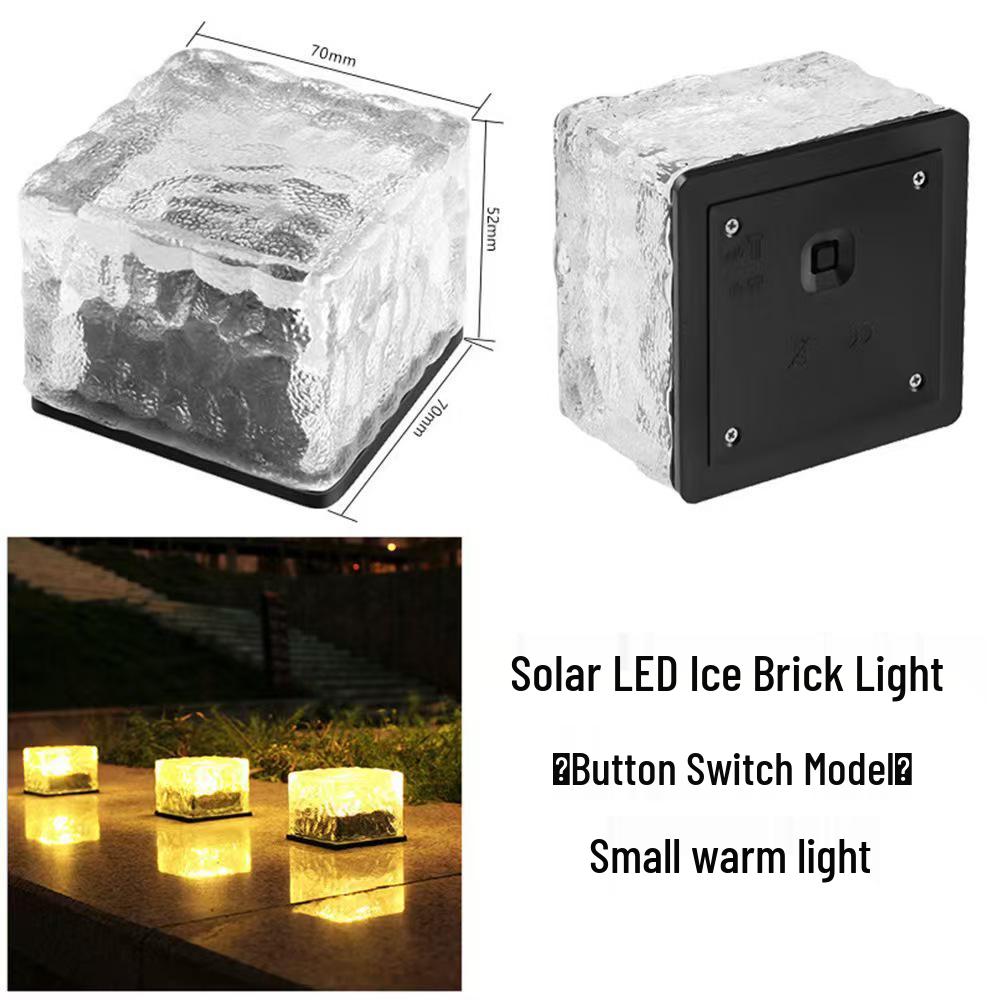 Solar Ice Brick Induction Light for Outdoor Garden Steps