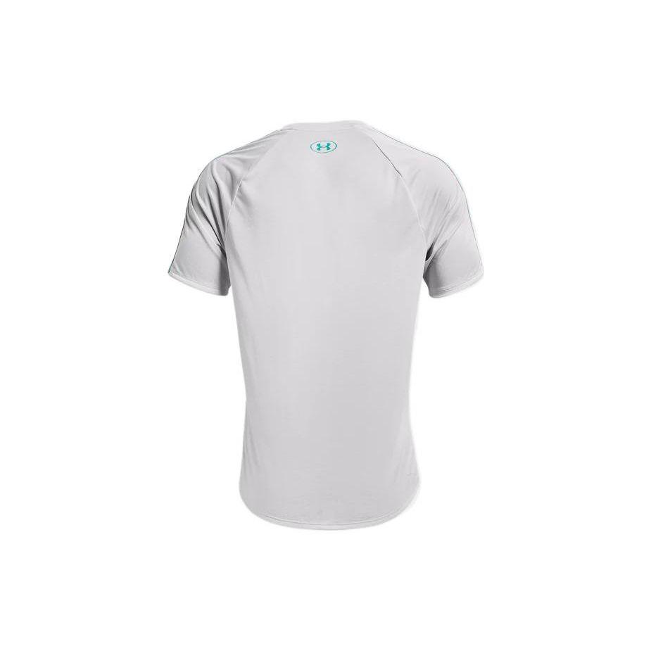 Under Armour Letter Print Casual Breathable Training Round Neck Short Sleeve T-Shirt Men Tops Gray 1366182-014