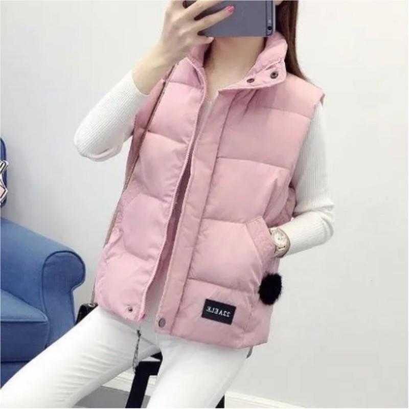 Chaqueta holgada y cálida sin mangas para mujer, versión coreana de otoño e invierno