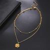Clover Necklaces for Women Girls Lucky Stainless Steel Pendant Double Layer Gothic Classic Necklace Jewelry 2026 Gifts Wholesale