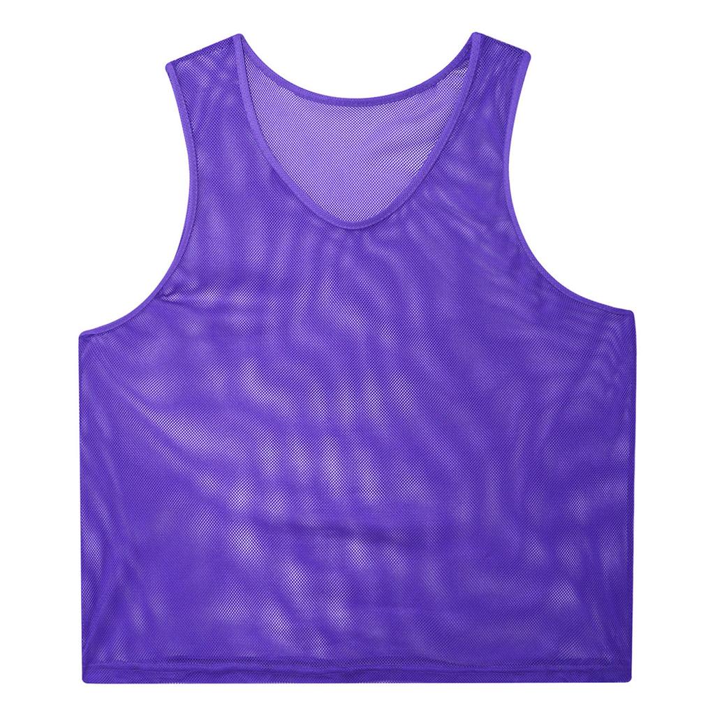 Gilet d'entraînement en maille ajourée pour homme Sport d'équipe Col rond Sans manches Débardeur Musculation Clubwear Tenue de plage