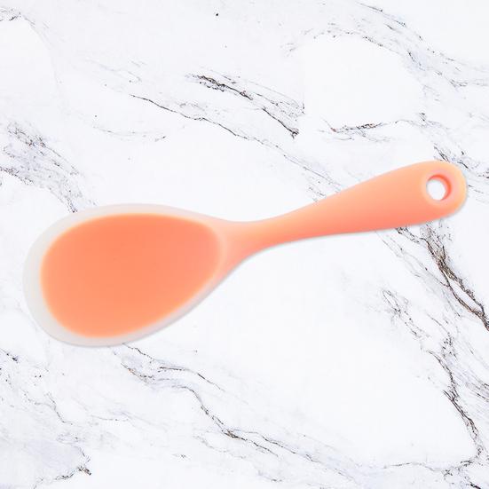 Silicone Rice Spoon Solid Color Non-stick Meal Pot Pan Scoop Kitchen Utensils