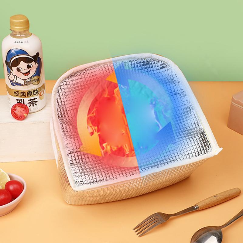 Cartoon Cute Lunch Bag For Children Aluminum Insulation Keep Temperature Lunch Box Hangbag Outdoor Picnic Food Storage Bags