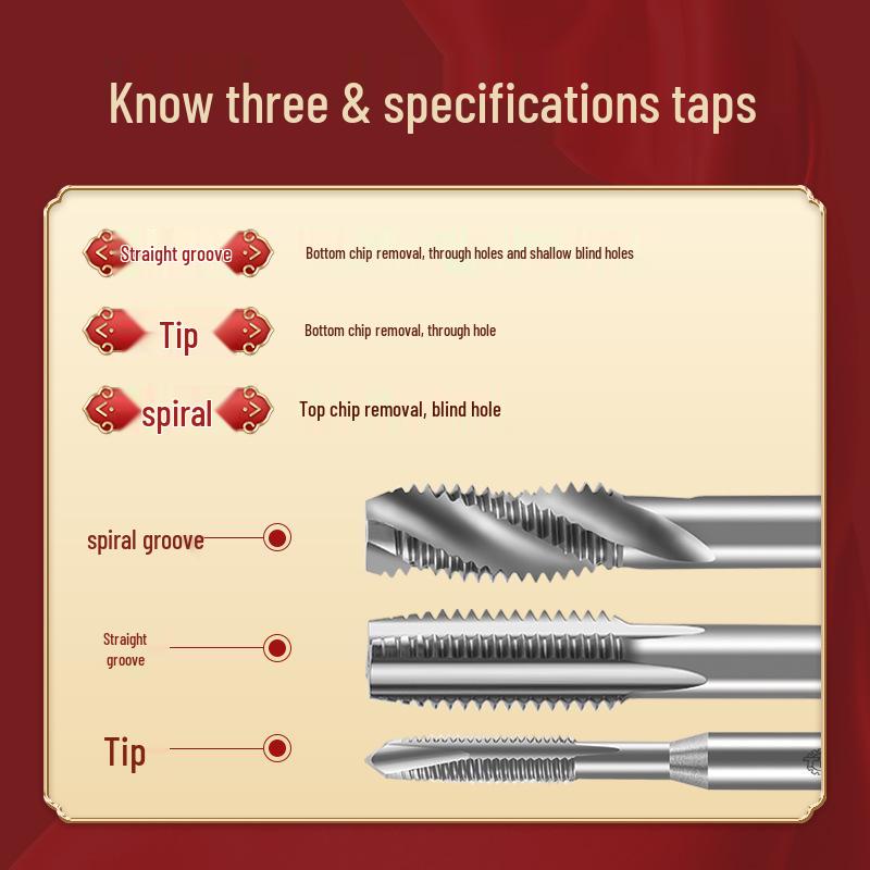 Tiangong Stainless Steel Tap: Spiral Point, Straight Flute
