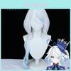 Genshin Impact Focalors Cosplay Wig High-quality Heat Resistant Hair Fiber