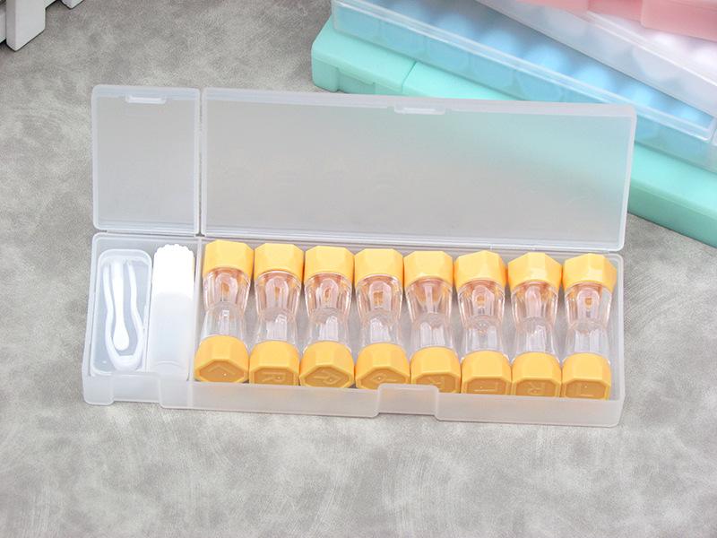 8pairs Contact Lens Box Holder Travel Portable Small Cute Clear Eyewear Bag Container Contact Lenses Soak Storage Case