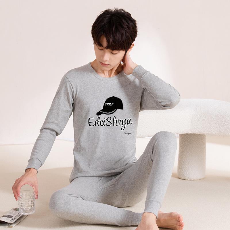 Pure Cotton Autumn Thermal Suit for Youth Boys - Lightweight Long Underwear