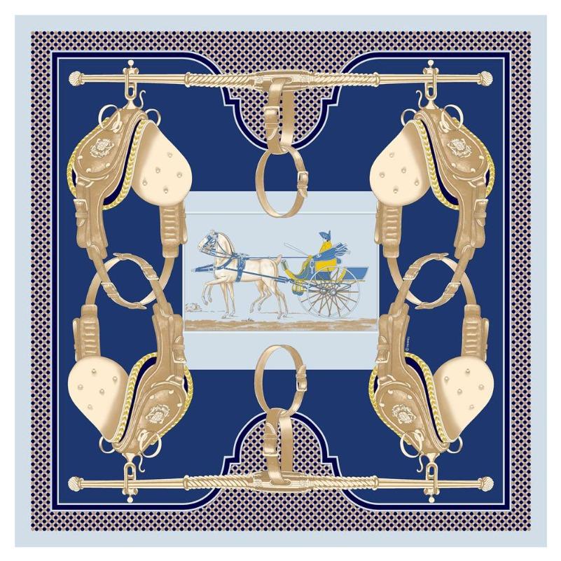 POBING Twill Silk Square Scarf Animals Print Women Scarves&Wrap Giraffe Neckerchief Spanish Foulards cachecol Large Bandana