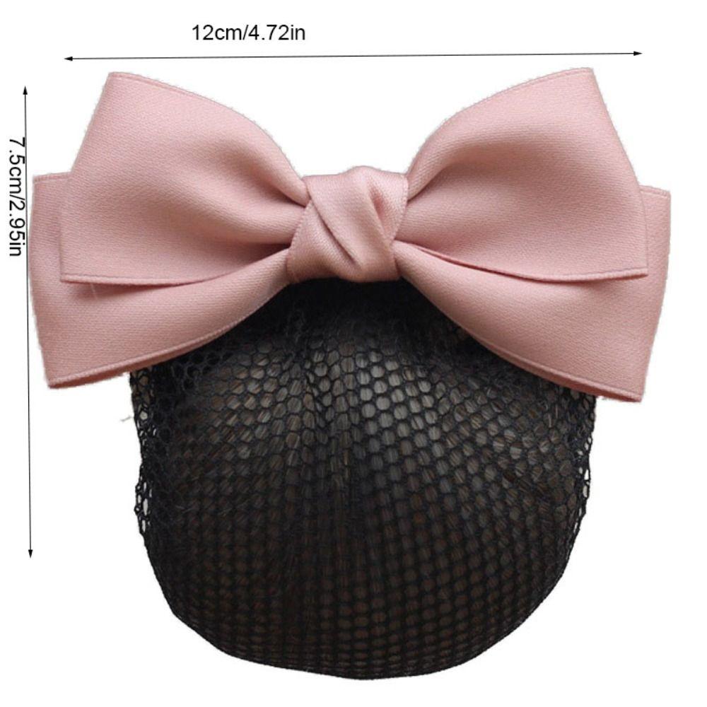 Headwear Bowknot Spring Clip Korean Style Hair Net Cover Elegant Nurse Hair Clip  Office