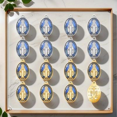10 Piezas Nuevo Católico Vintage Medalla de la Virgen María Collar Pendientes Joyería Llavero Colgante DIY Accesorios.