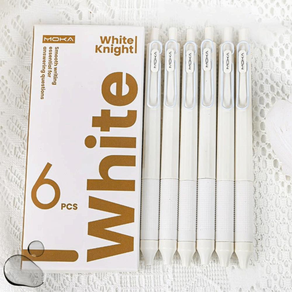 

6Pcs Black Ink Pen Quick-Drying Press Pen New Neutral Pen School Office Stationery Supplies