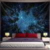 2D Starry Forest Tapestry Night Sky Through Pine Tree Canopy Wall Decor