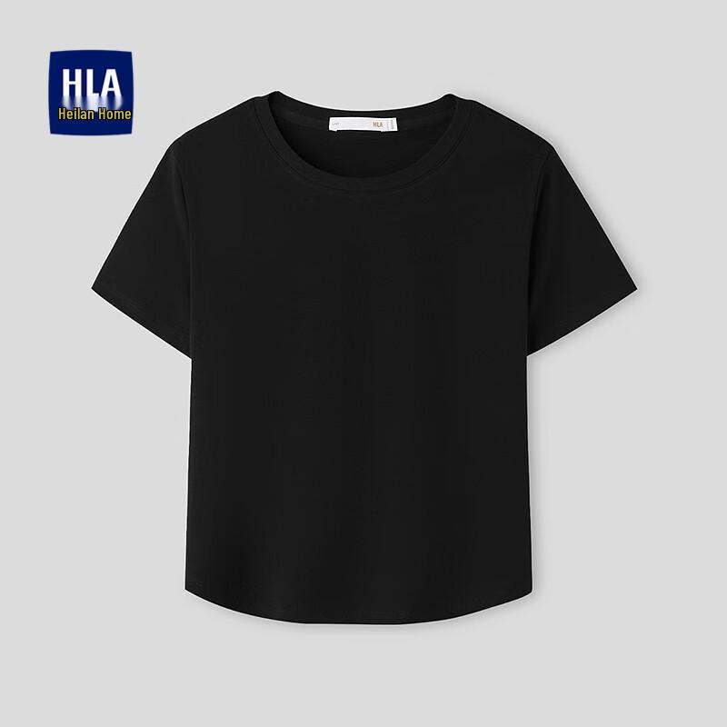 HLA Women s Solid Color Slim-Fit Short Sleeve T-Shirt M