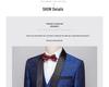 Men's Cross-border Hot-selling Jacquard Two-piece Evening & Business Casual Suit.