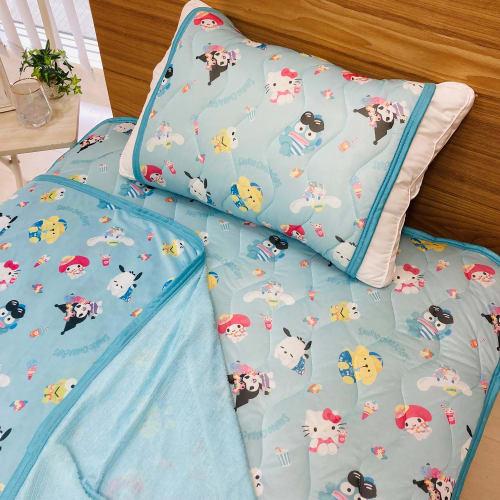 MORIPiLO Sanrio Cooling Pillow Cover with Cinnamoroll and Hangyodon (Cooling, Washable Cooling Pillow Pad for Summer) 43x63cm, Suitable for Parents an